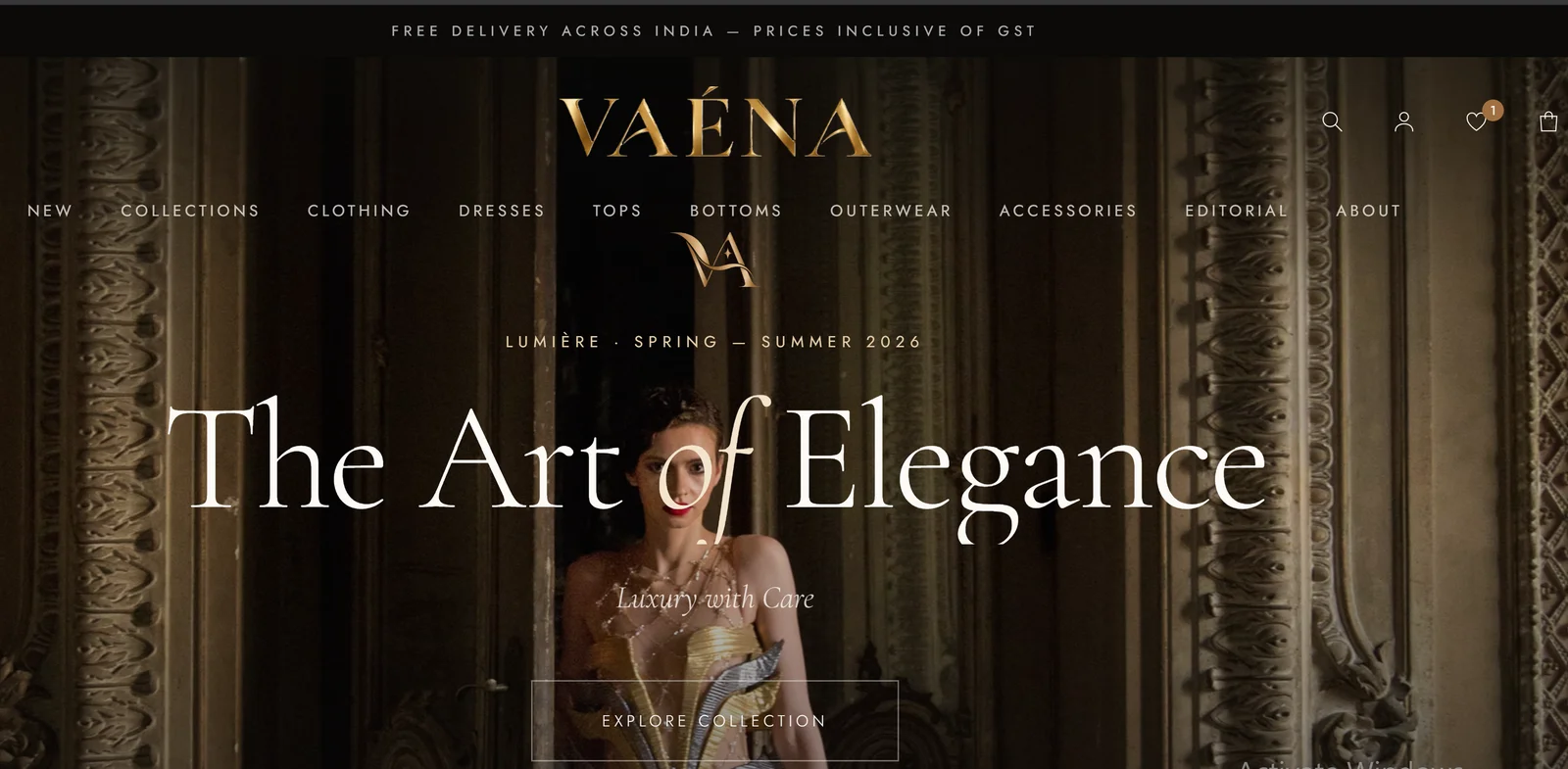 vaena-luxury desktop