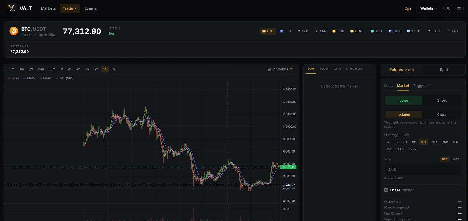 Valt — Inside the app